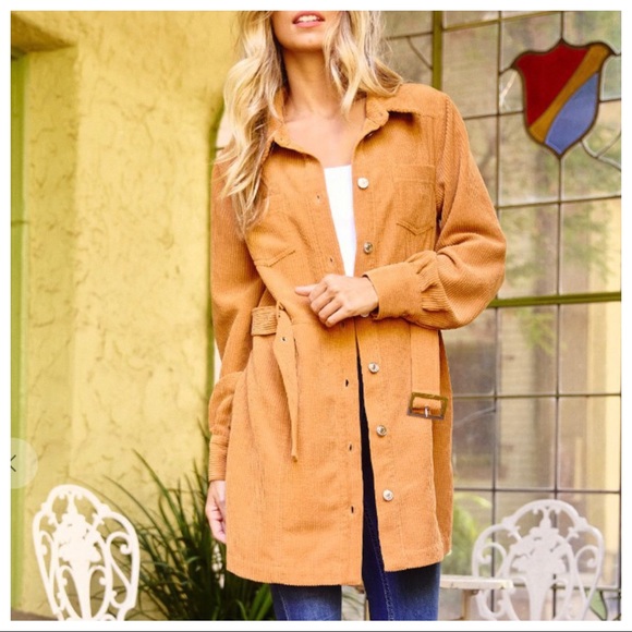 09 Fabulous Retro Chic Corduroy Trench Jacket - Picture 4 of 6